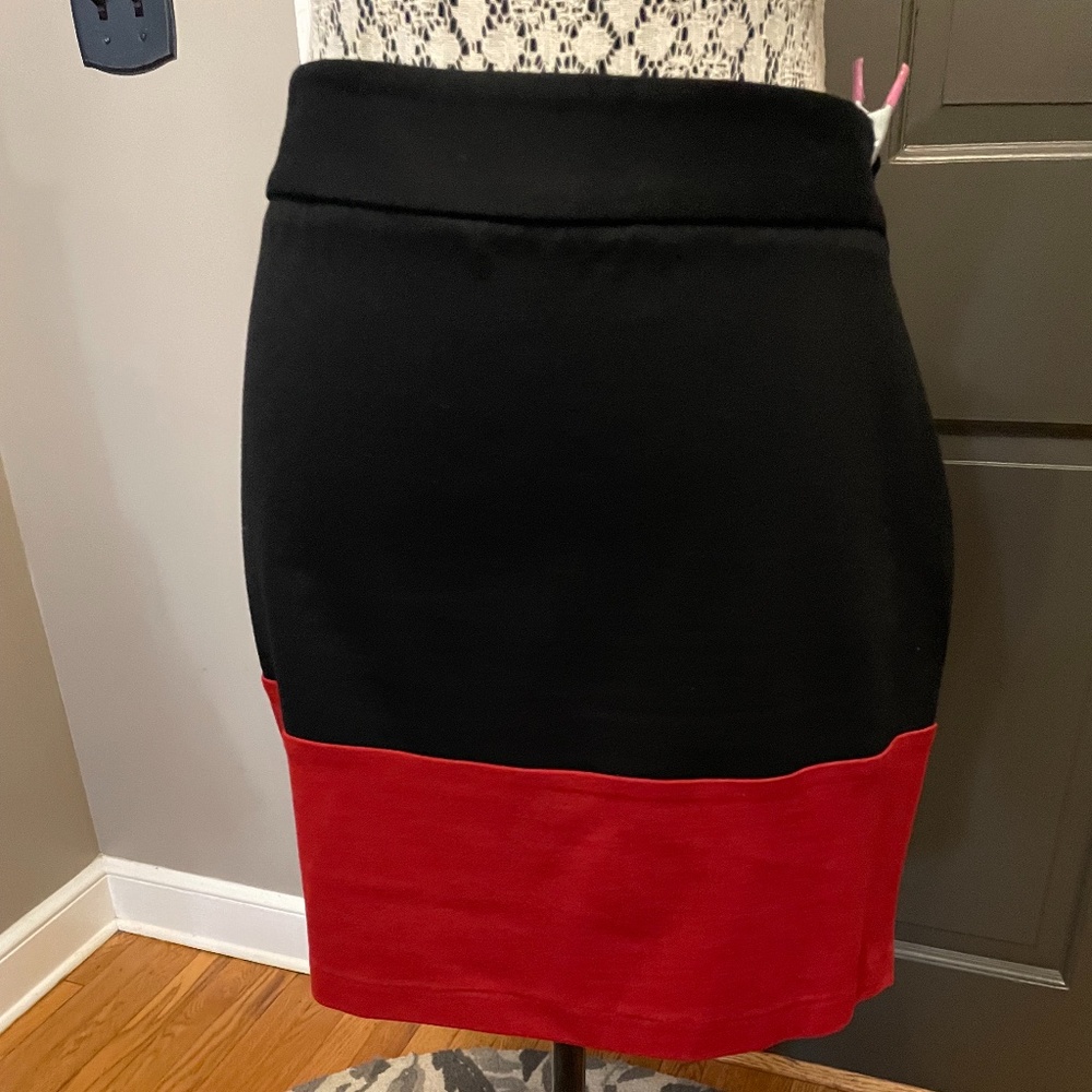 Knit Color Block Skirt